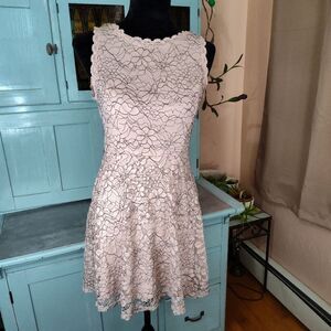 Lily Rose Dress XS Floral Lace Sleeveless Fit & Flare